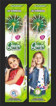 10 cm green sparklers_amu